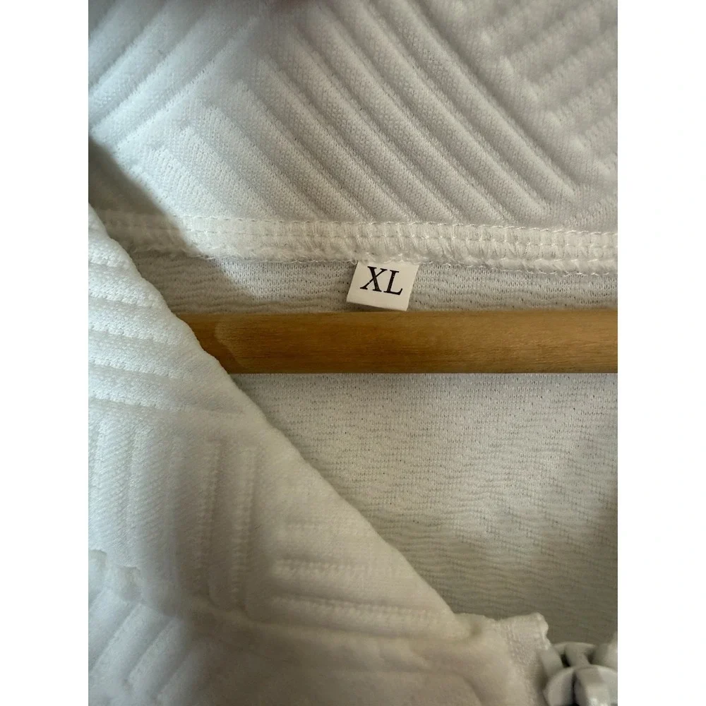 Unbranded Jacket Womens XL‎ White Full Zip Lightweight long sleeve